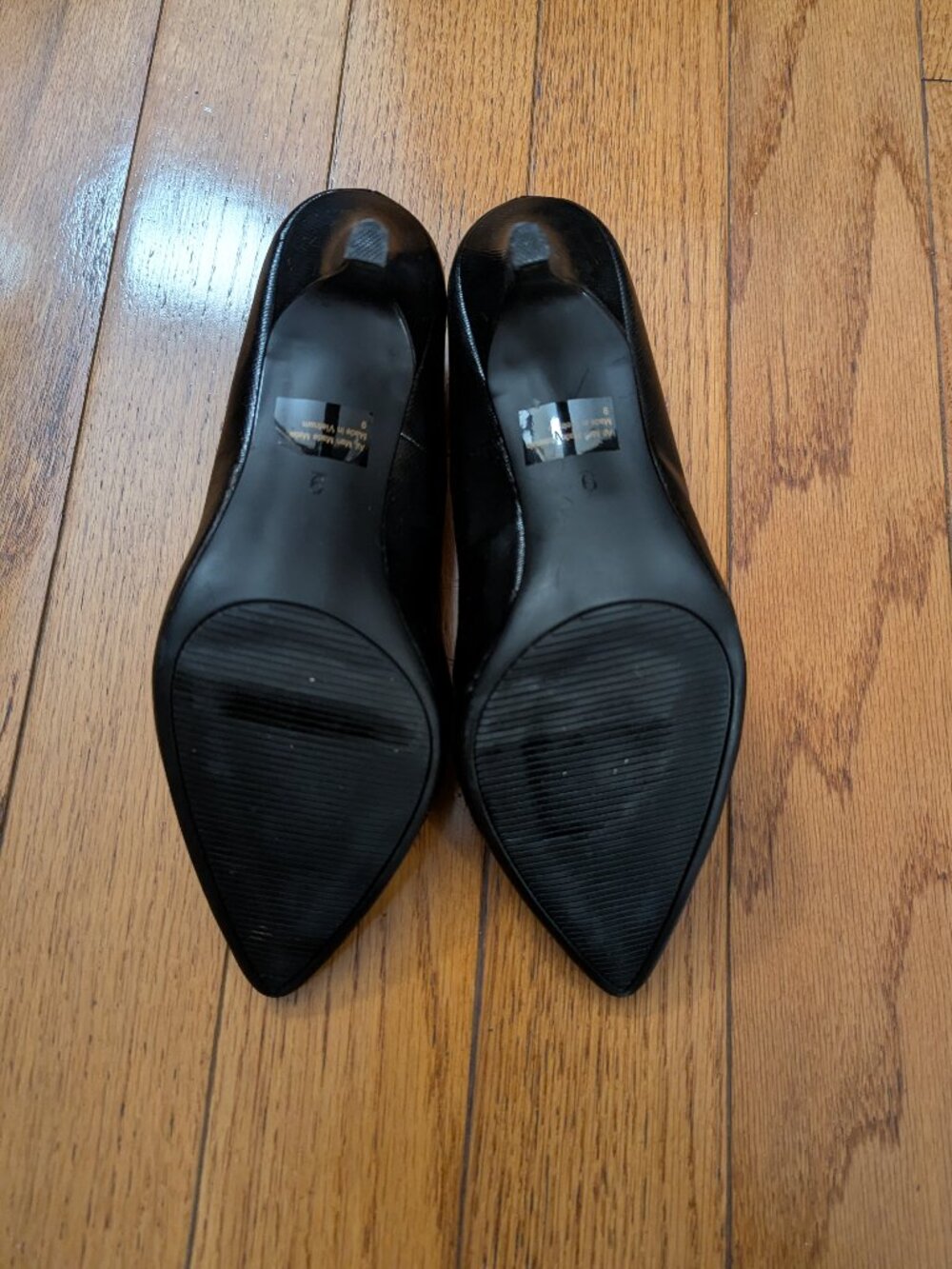 Kelly & Katie Black Textured Pointed Toe 3.5in Heels Size 9 - Picture 7 of 9